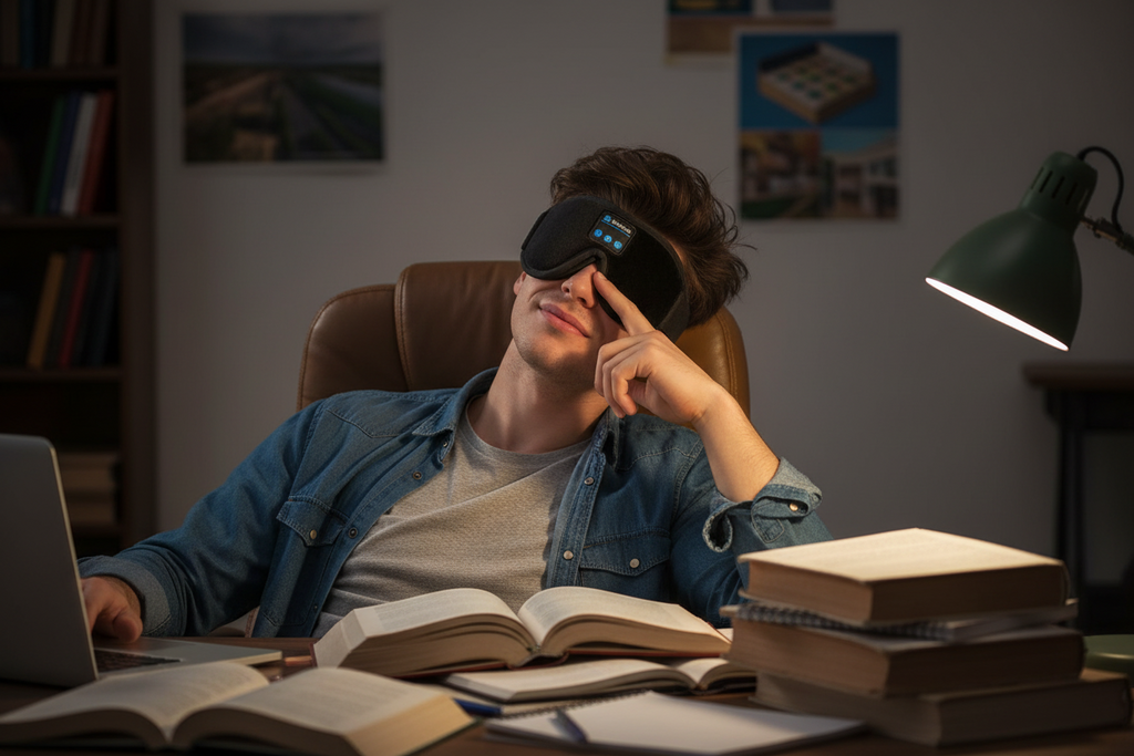SleepAura | Masque de Sommeil Bluetooth avec Musique Intégrée