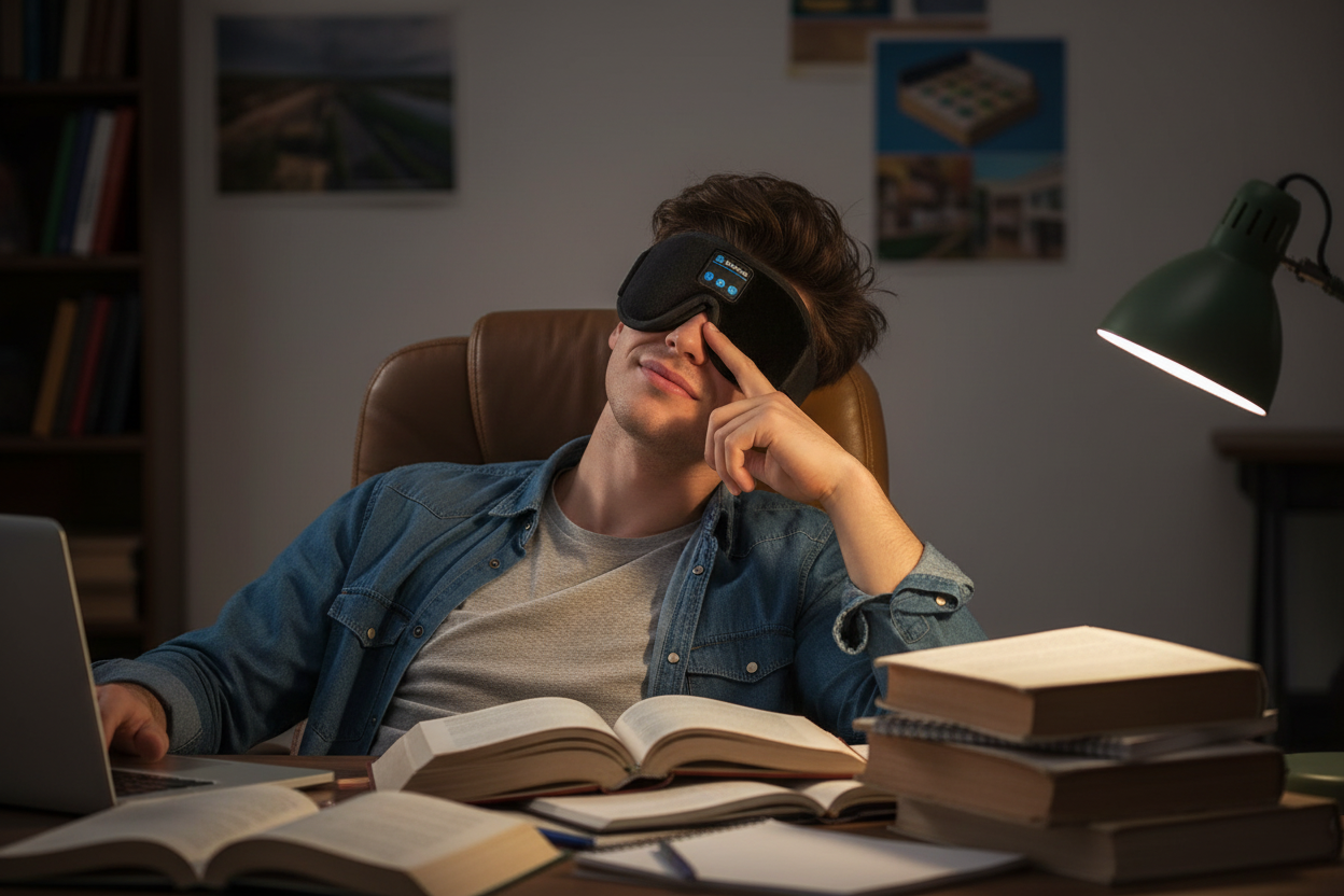 SleepAura | Masque de Sommeil Bluetooth avec Musique Intégrée